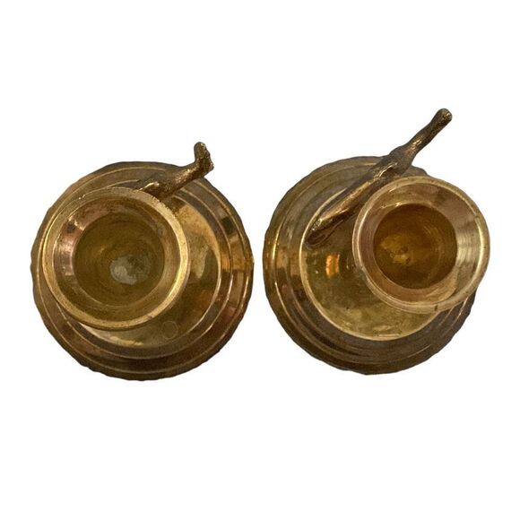 Waccamaw Brass Works Vintage Gold Elephant Candle Holders - Picture 3 of 4